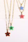 Flower Pendant Stainless Steel Necklace 