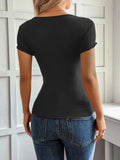Lace Detail Short Sleeve T-Shirt 