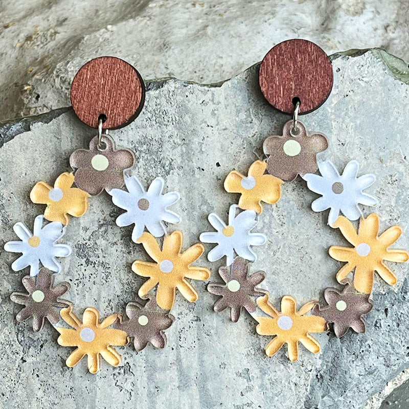 Floral Teardrop Earrings 