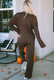 Buttoned Long Sleeve Top and Long Pants Lounge Set Lingerie & Nightwear