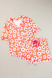 Pocketed Flower Half Sleeve Top and Shorts Lounge Set Lingerie & Nightwear