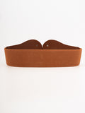 Alloy Buckle Elastic PU Belt 