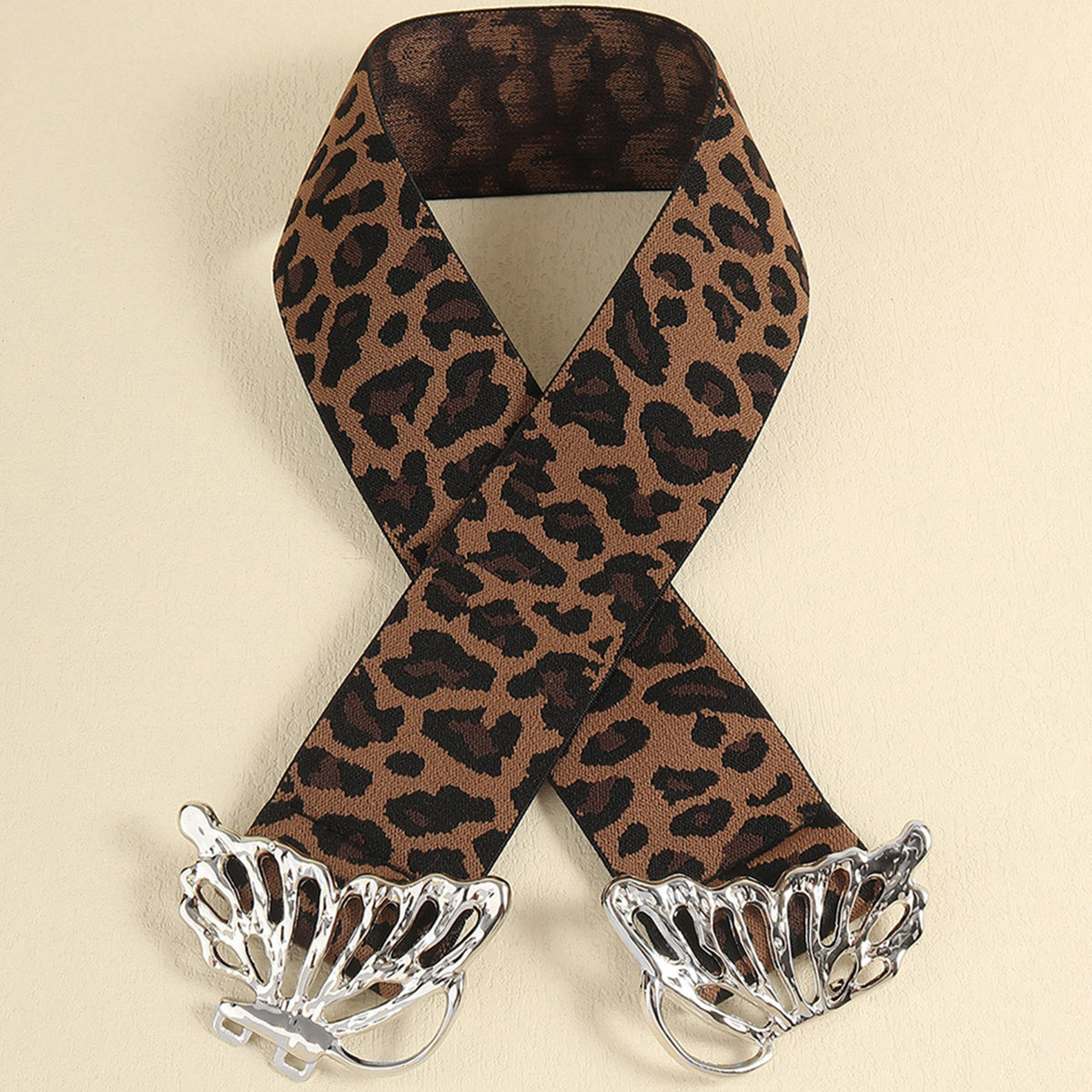 Butterfly Alloy Buckle Elastic Belt 