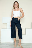Judy Blue Full Size Side Seam Braid Detail Crop Wide Leg Jeans 