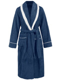 Contrast Trim Tie Waist Lounge Nightgown with Pockets Lingerie & Nightwear