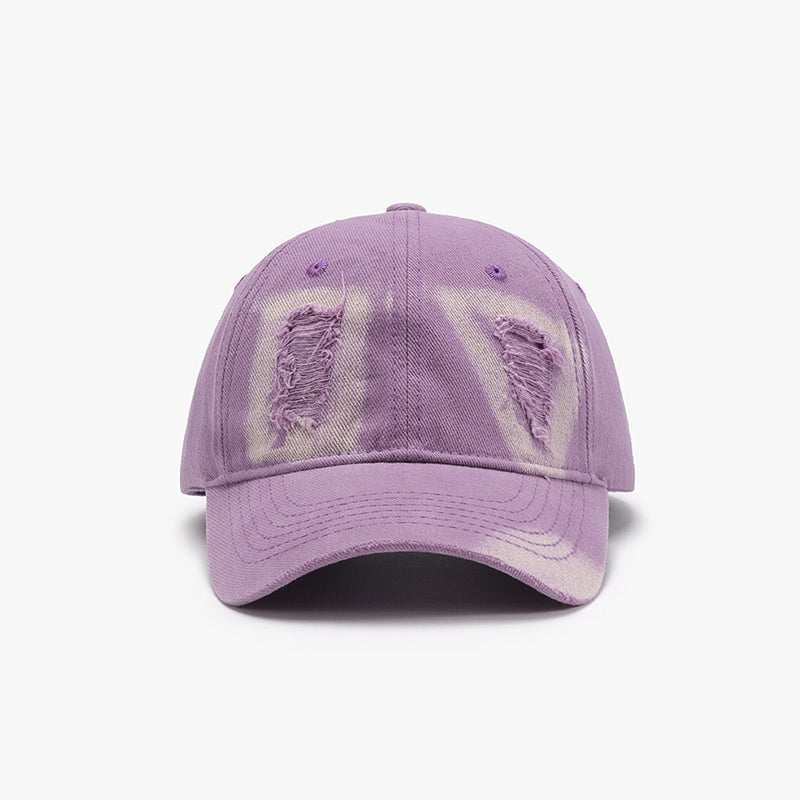 Distressed Cotton Baseball Cap 