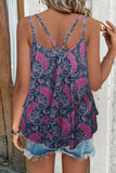 Shiny Scoop Neck Double-Strap Cami 