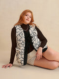 Plus Size Tied Sherpa Vest Coat with Pockets 