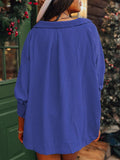 Johnny Collar Three-Quarter Sleeve Blouse 