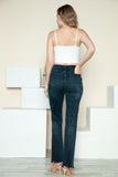 Judy Blue Full Size Button Fly Hem Destroy Straight Jeans 