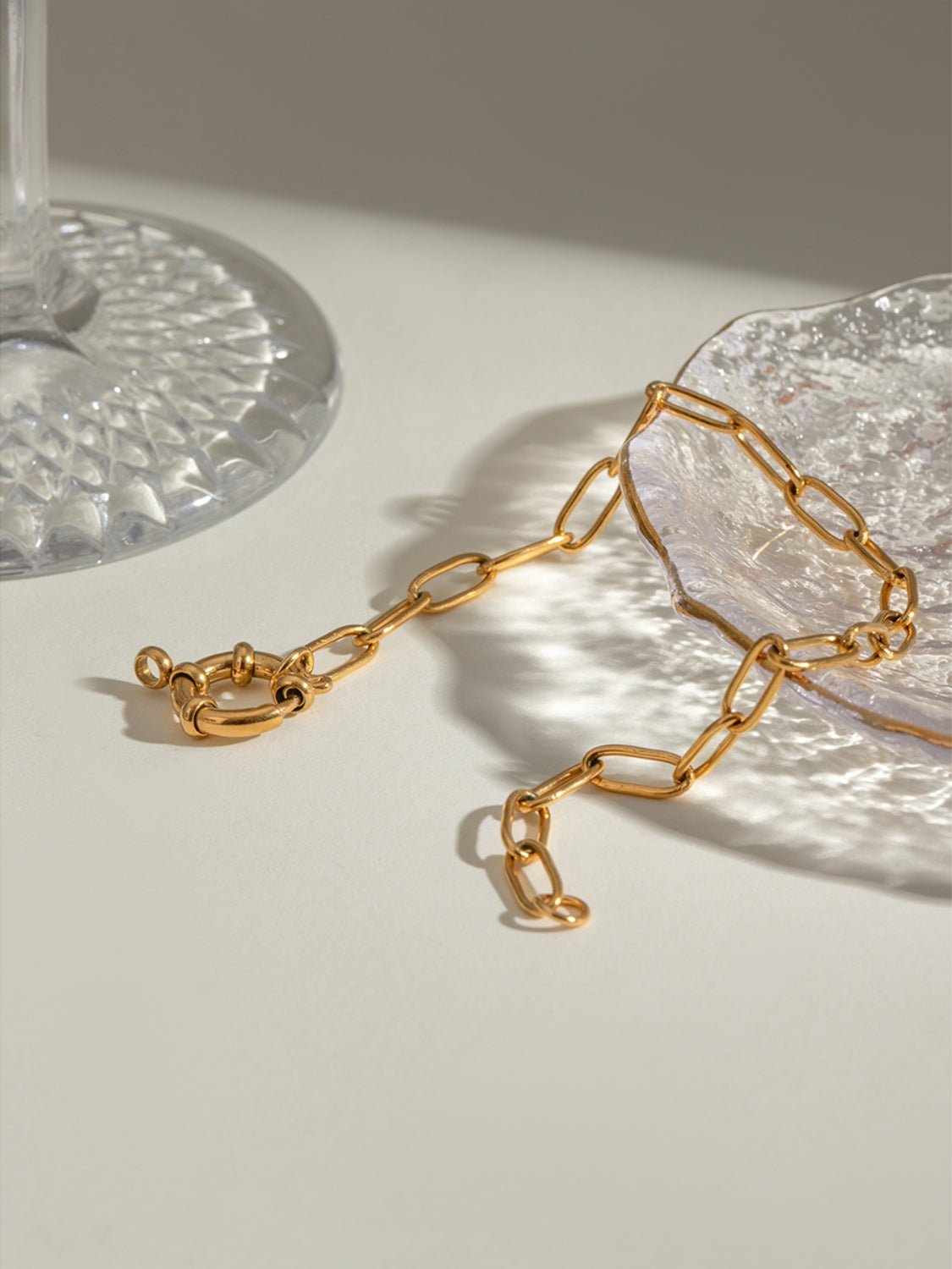 18K Gold-Plated Stainless Steel Chain Bracelet Accessories