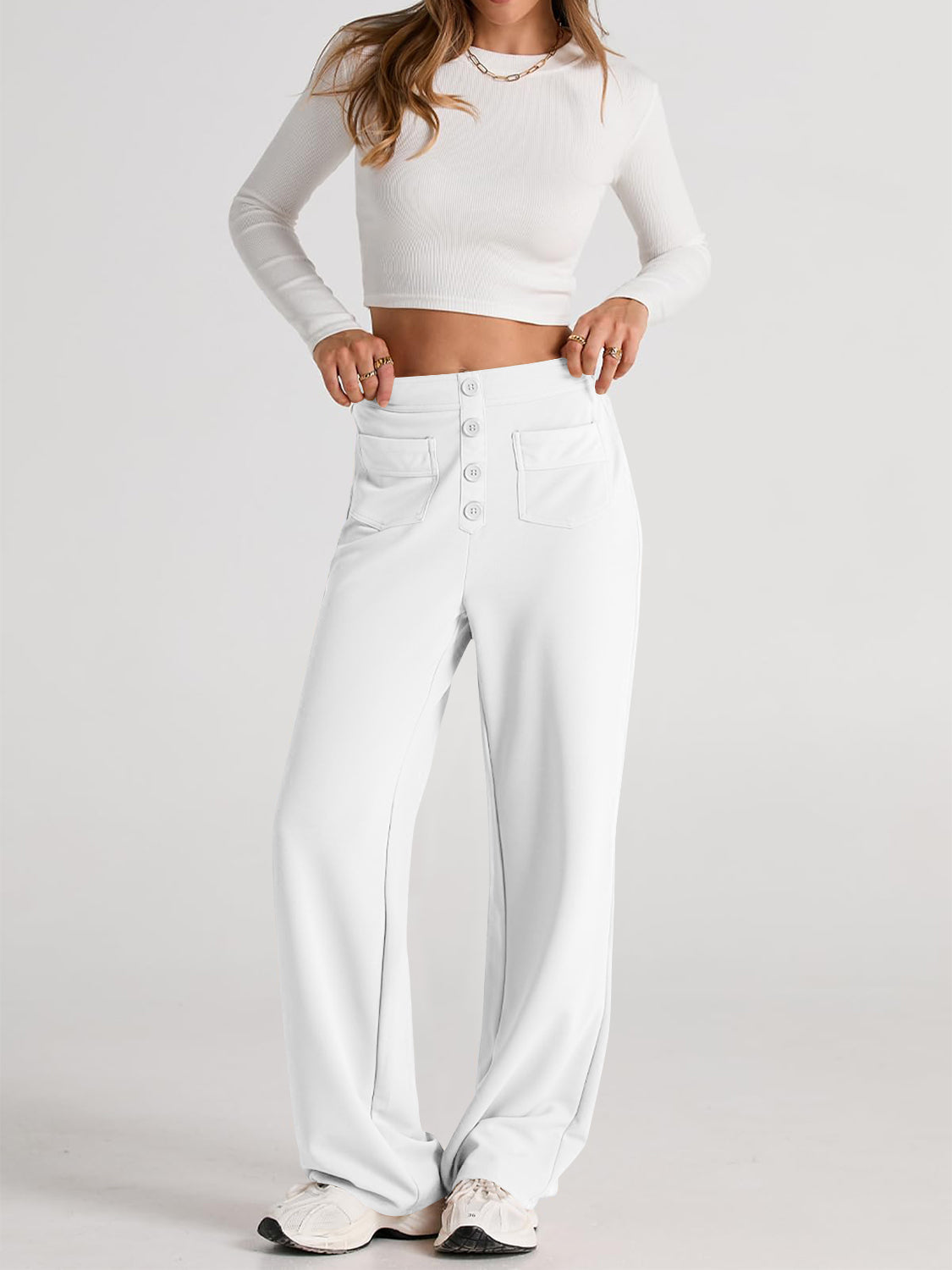 High Waist Wide Leg Pants Pants