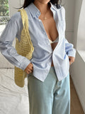 Striped Button-Down Relaxed Fit Shirt 