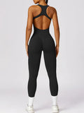 Basic Bae Sleeveless Cutout Racerback Active Jumpsuit 
