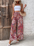 Printed Wide Leg Pants 