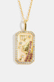 Rhinestone Constellation Pendant Copper Necklace 