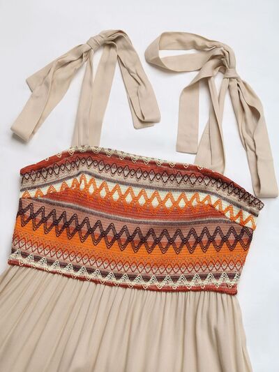 Perfee Tied Smocked Tiered Midi Cami Dress Dresses