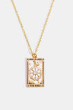 Tarot Card Pendant Stainless Steel Necklace 
