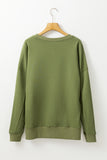 Solid Color Round Neck Long Sleeve Sweatshirt 