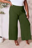 Double Take Full Size Smocked Wide Waistband Wide Leg Pants 