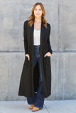 Basic Bae Full Size Open Front Long Sleeve Cover Up 