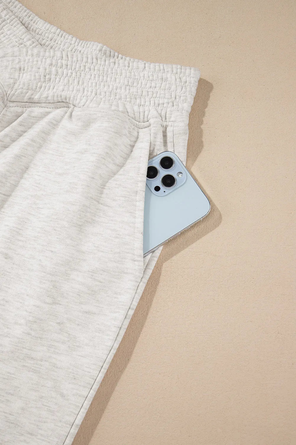 Elastic Waist Active Pants with Pockets 