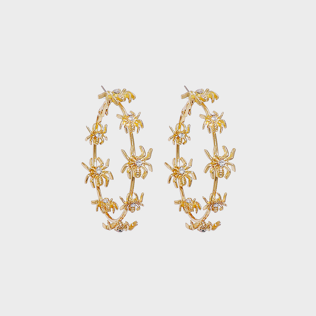 Circle Shape Rhinestone Alloy Earrings 