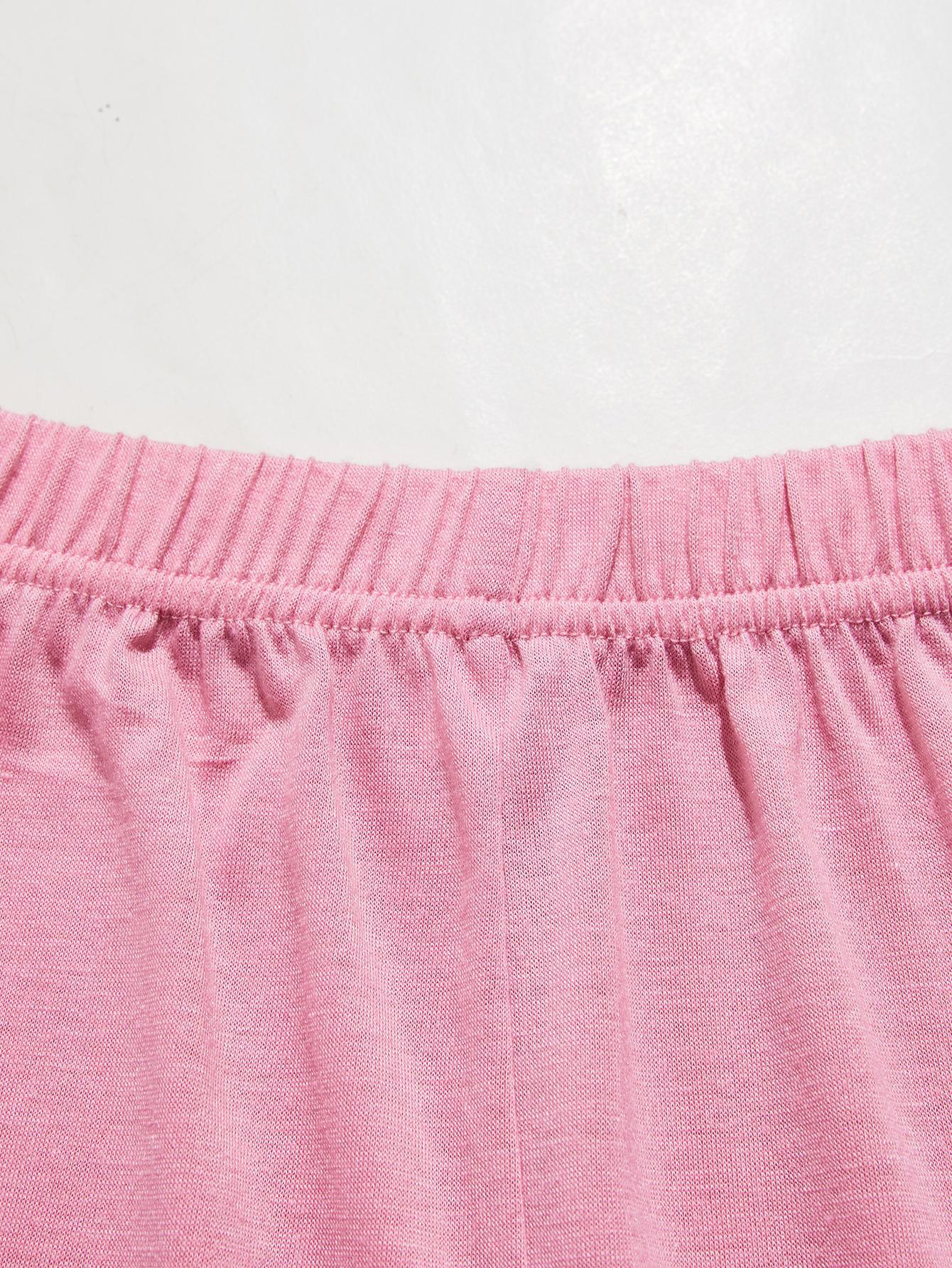 V-Neck Lace Trim Slit Cami and Pants Pajama Set Lingerie & Nightwear