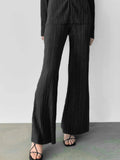 Texture Long Sleeve Top and Pants Lounge Set Lingerie & Nightwear