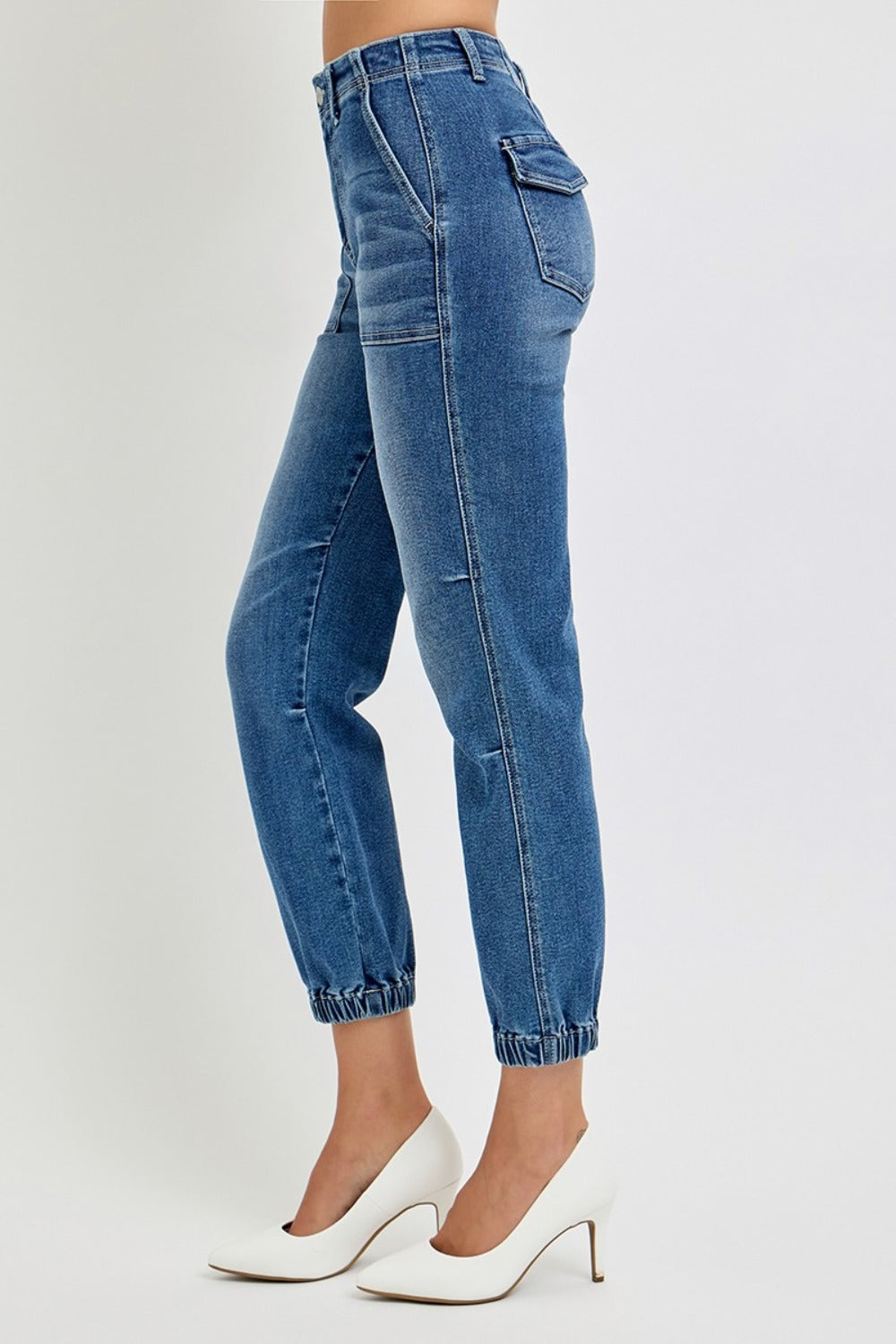 RISEN Full Size High Rise Ankle Jogger Jeans 