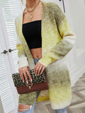 Angel Wings Full Size Pocketed Open Front Gradient Cardigan 