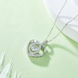 Moissanite 925 Sterling Silver Heart Shape Necklace 