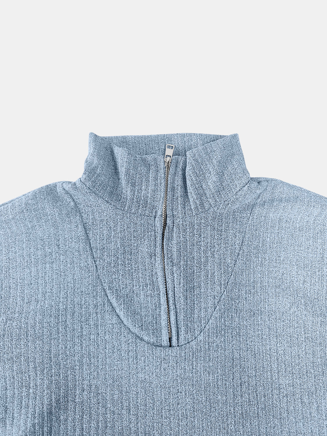 Full Size Quarter Zip Long Sleeve Top 