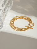 18K Gold-Plated Stainless Steel Chain Bracelet 