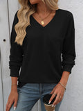 Mandy V-Neck Long Sleeve T-Shirt 