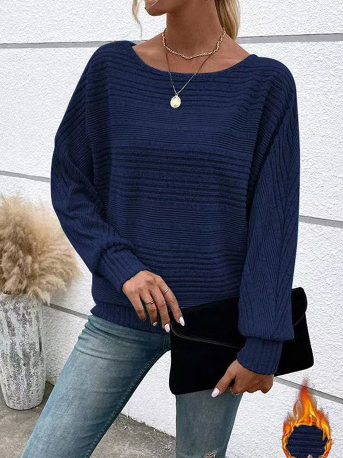 Full Size Round Neck Long Sleeve Top 