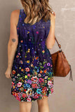 Double Take Scoop Neck Buttoned Sleeveless Magic Dress with Pockets 