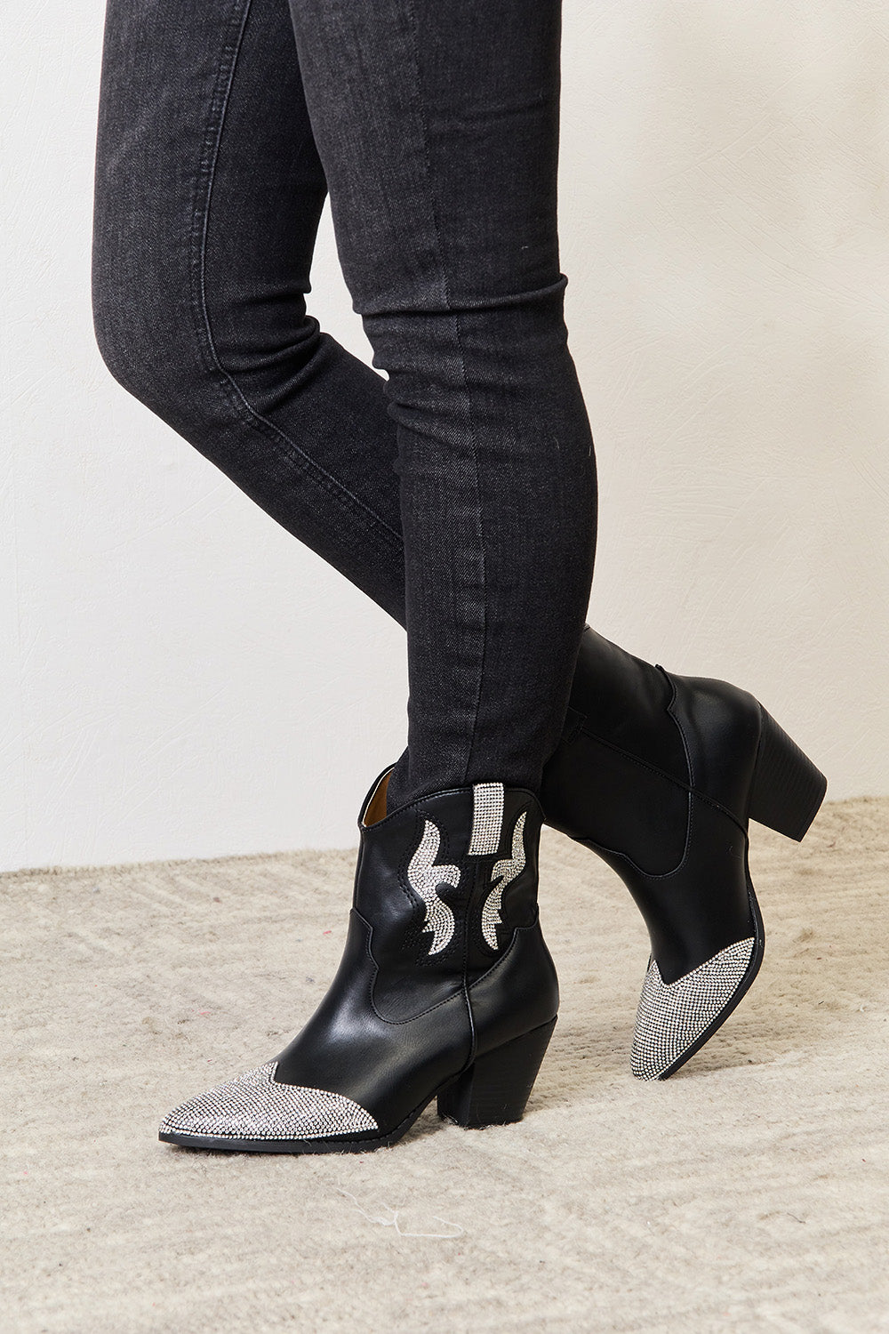 East Lion Corp Rhinestone Pointed  Boots 