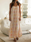 Printed Maxi Lounge Dress with Ruffled Hem Lingerie & Nightwear