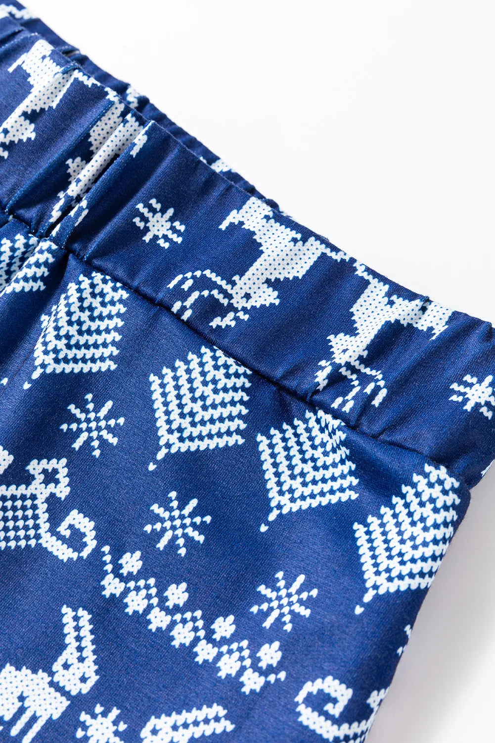 Round Neck Long Sleeve Top and Printed Pants Lounge Set Lingerie & Nightwear