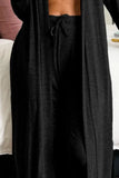 Open Front Long Sleeve Cardigan and Pants Lounge Set Lingerie & Nightwear