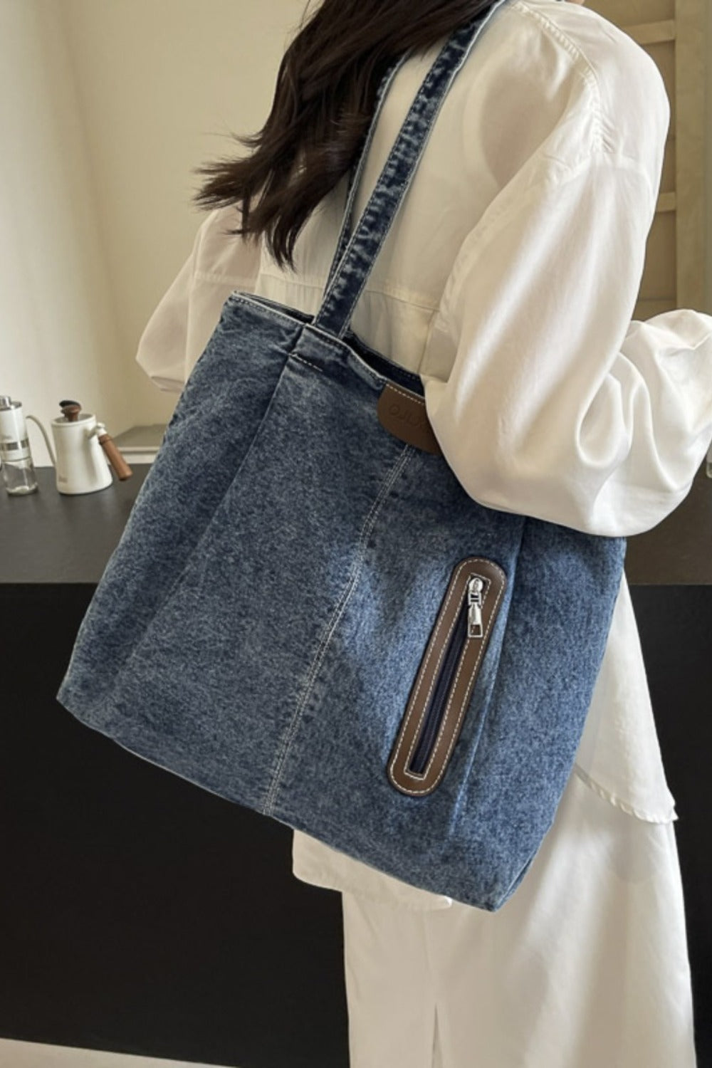 Medium Denim Tote Bag 