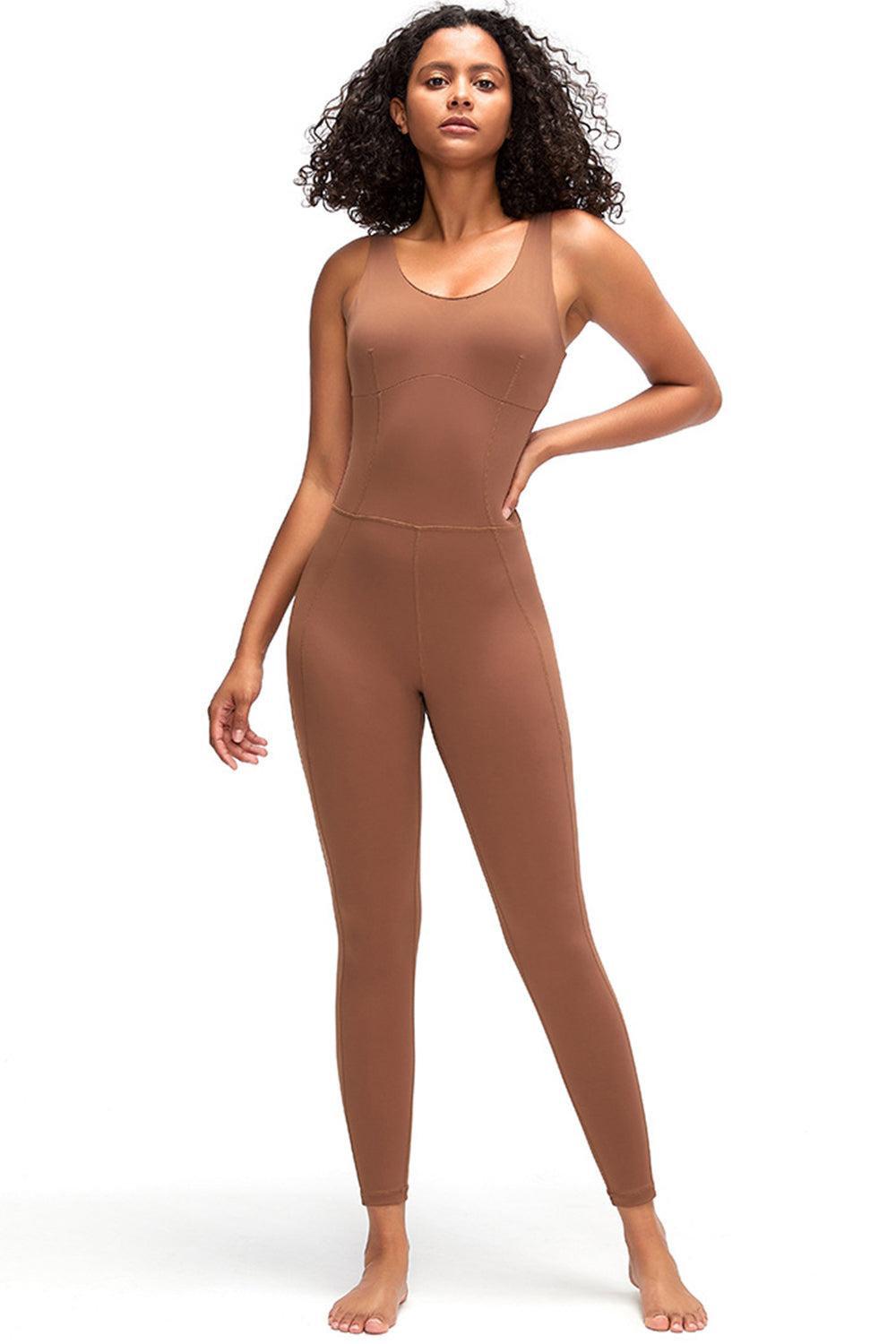 Crisscross Wide Strap Active Jumpsuit 