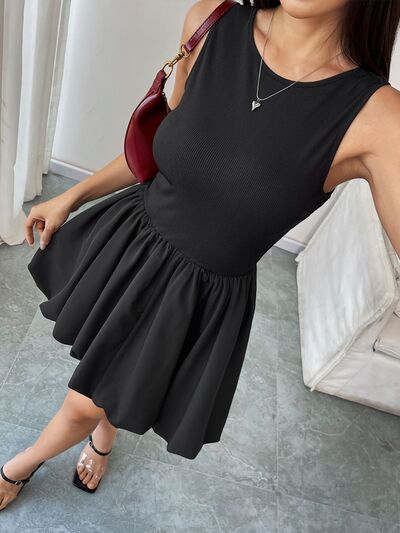 Perfee Ruched Sleeveless Mini Dress Dresses
