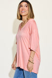 Basic Bae Full Size Bamboo V-Neck Drop Shoulder T-Shirt 