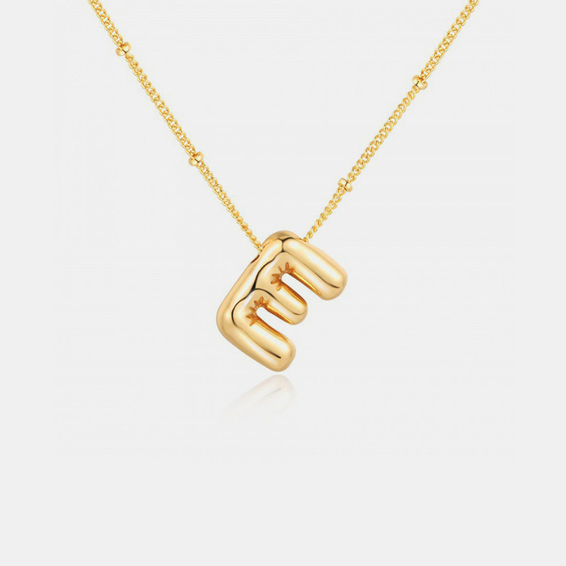 Gold-Plated Bubble Initial Necklace 