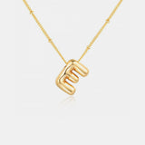 Gold-Plated Bubble Initial Necklace 