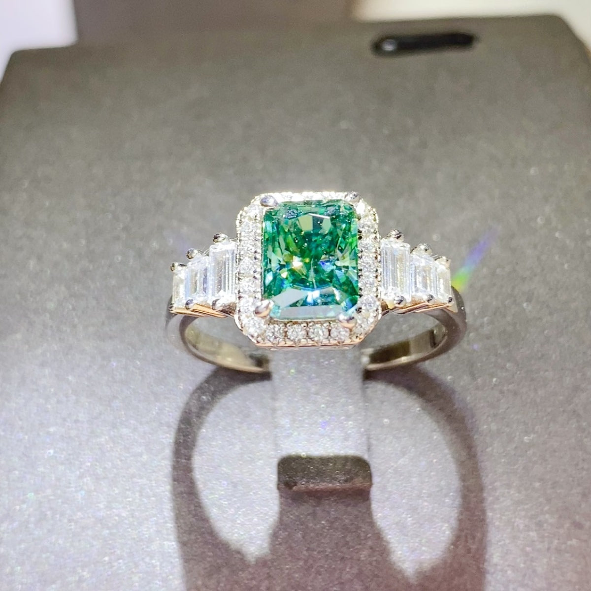 2 Carat Moissanite 925 Sterling Silver Ring 