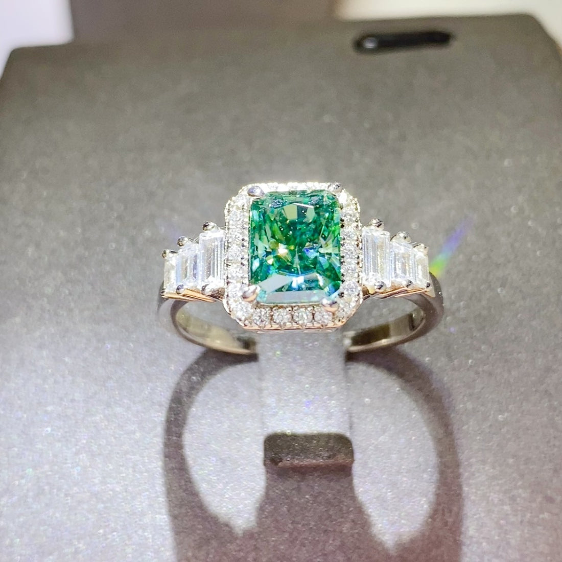 2 Carat Moissanite 925 Sterling Silver Ring 