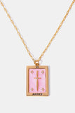 Tarot Card Pendant Copper Necklace 